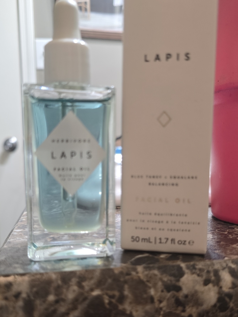 Lapis Facial Oil - Blue and White Glass Dropper Bottle
